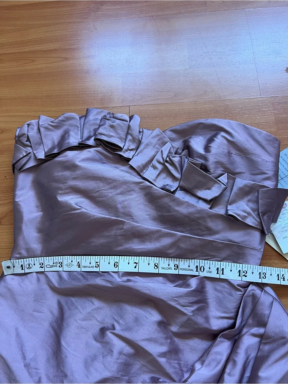NWT Monique Lhuillier Bridesmaids Mauve Satin Mini Dress